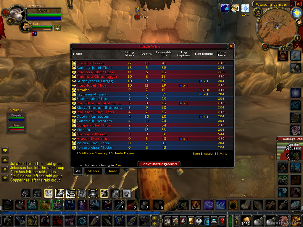 Battleground Score Screen – The Stormwind Gallery